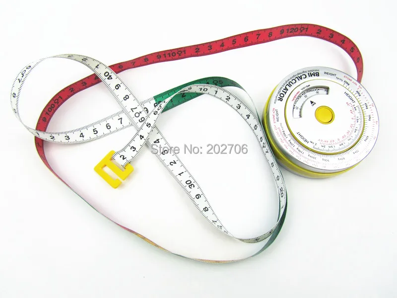 25 шт./лот алюминиевая измерительная лента Индекс Массы Тела с выдвижной