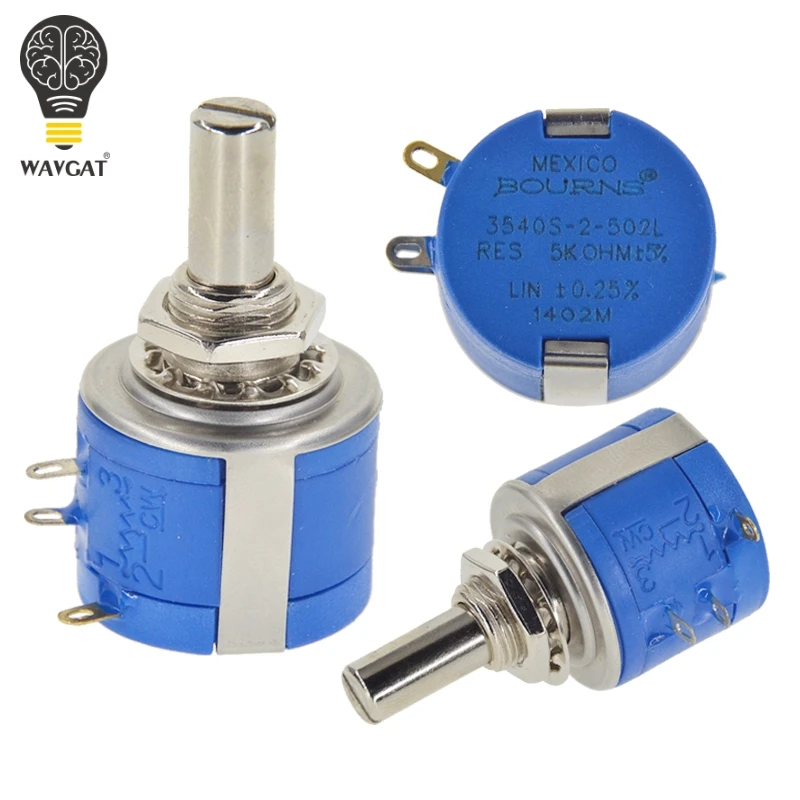 Многоповоротный регулируемый резистор 3540S 2 502L 5K ohm 2W 5%|adjustable resistor|multiturn