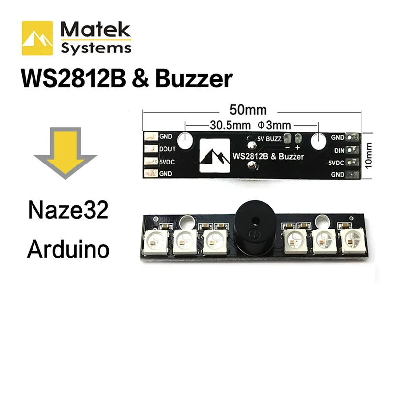 Matek WS2812B LED &amp 5В активный зуммер интегрированная пластина Naze32 Skyline32 доступна. |
