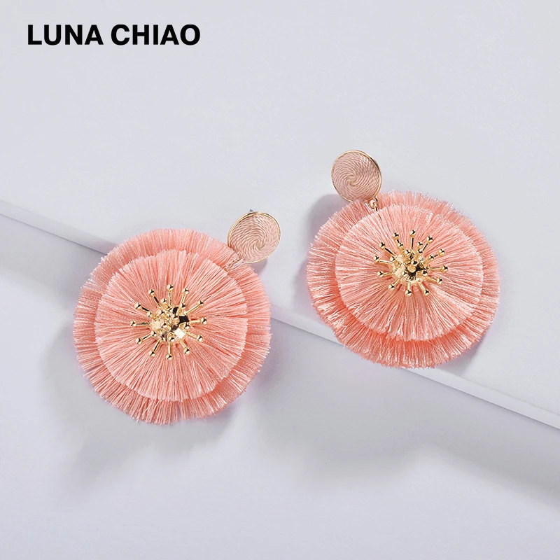 Женские многослойные серьги с бахромой LUNA CHIAO 2020 | Украшения и аксессуары