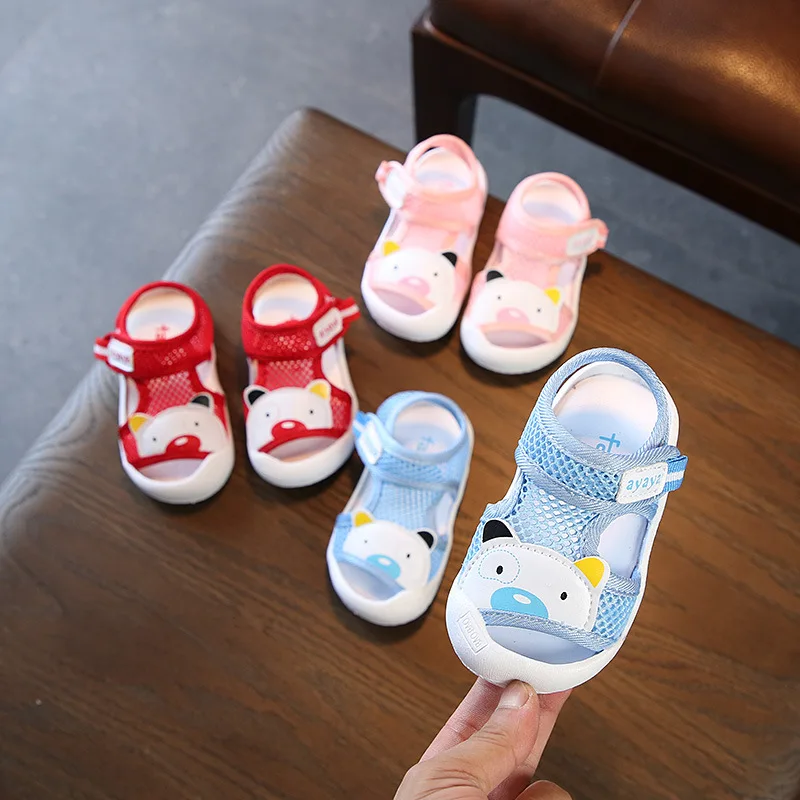 2019 summer non-slip infant sneakers newborn sandals first walk soft baby sports shoes breathable boys and girls beach |