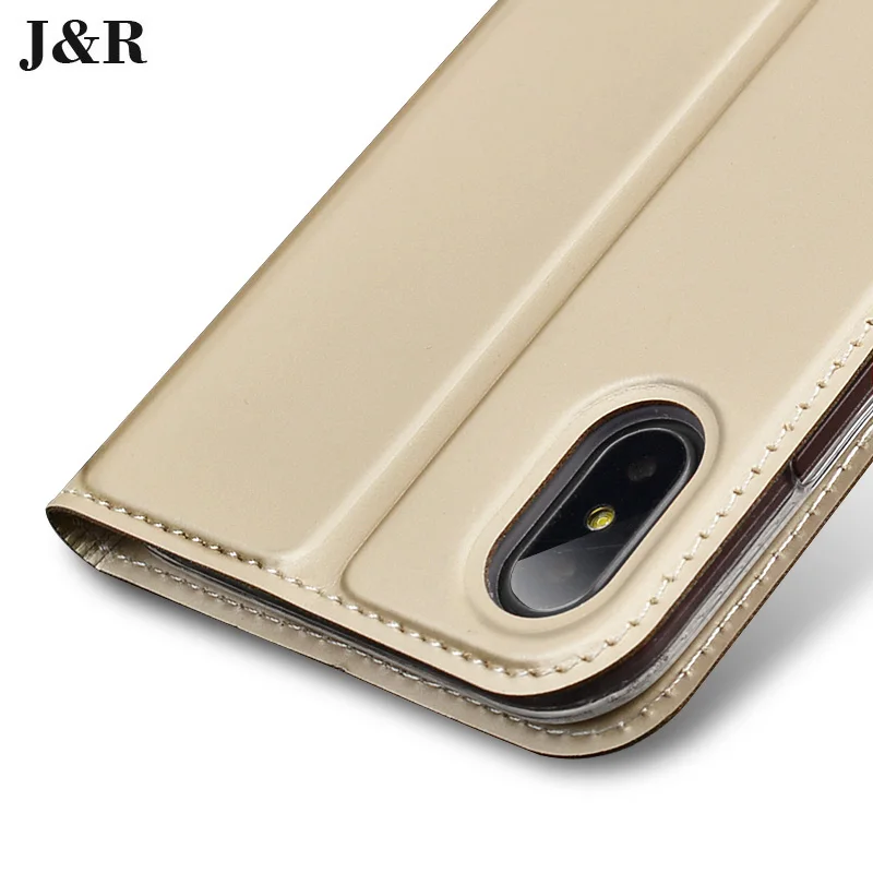 J &amp R Роскошный кожаный флип чехол для iPhone X книжка 10 5 8 '' телефона высокое