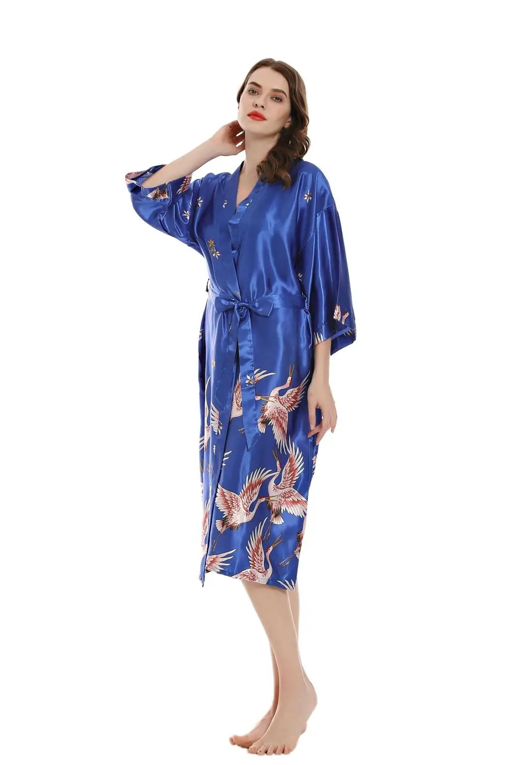 

10 Colors Rayon Long Robe Women's Pajamas Sexy Bathrobe Dressing Gowns For Women Bride Bridesmaid Wedding Robes Sexy Sleepwear