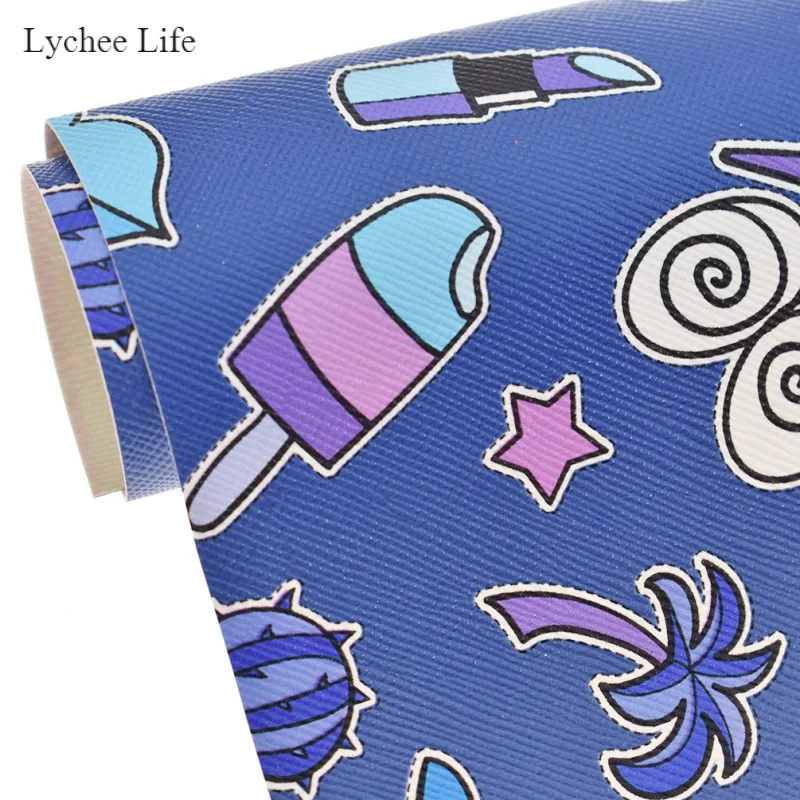 Lychee Life милые принты из искусственной кожи швейные поделки одежда A4 ткань DIY сумки