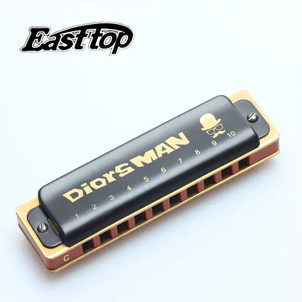 Easttop 10 отверстий Diatone Harmonica Blues Man Gaita Key of C Mouth Ogan Instrumento Musicais mondharmonica|gaita blues|harmonica
