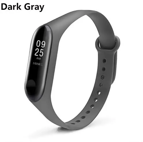 Dark Gray Ремешок mi Band 3 4 для Xiao mi band 3/4 ремешок для часов mi 3 4 pulsera correa mi band 3/4 сменный силиконовый браслет - Цвет: Dark Gray