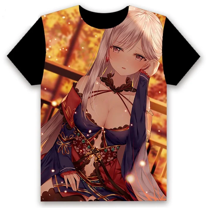 Футболка Аниме Манга Fate/Grand Order Miyamoto Musashi Косплей короткий рукав женские мужские черные футболки Топы повседневные летние Забавные Рубашки - Цвет: 4