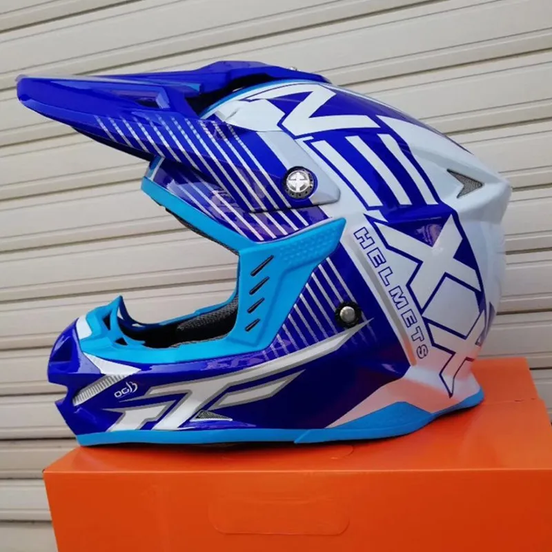 Blue Бренд moto cross шлем профессиональный внедорожный шлем NEXX шлемы Dirt bike moto rcycle шлем moto casco capacete moto queiro - Цвет: Blue