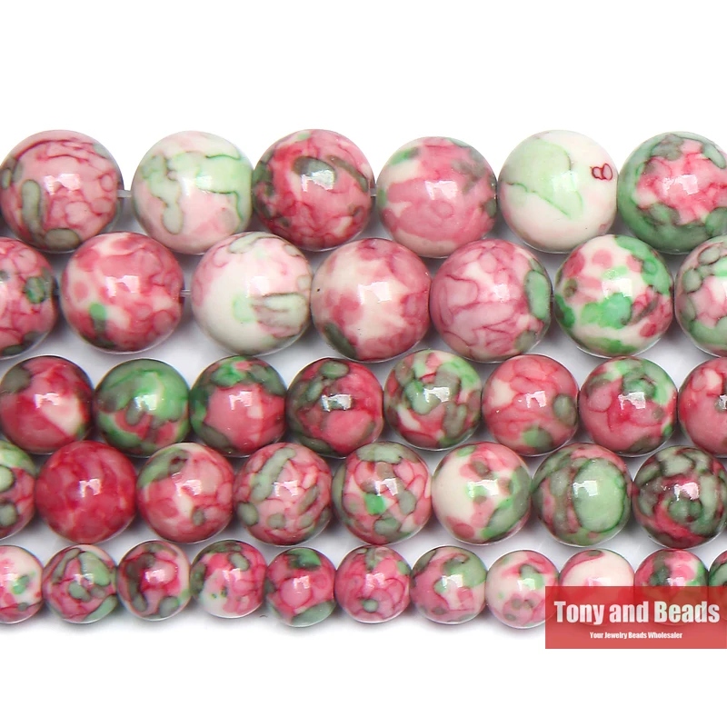 

Natural Mixed Colorful Stone Round Loose Beads 15" Strand 4 6 8 10 12 MM Pick Size For Jewelry