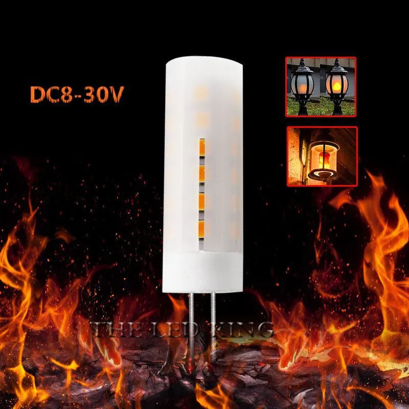 SonQin лучшая 5 Вт 9 15 2835 SMD лампа E27 B22 G4 1800K желтая Мерцающая пламя Светодиодная