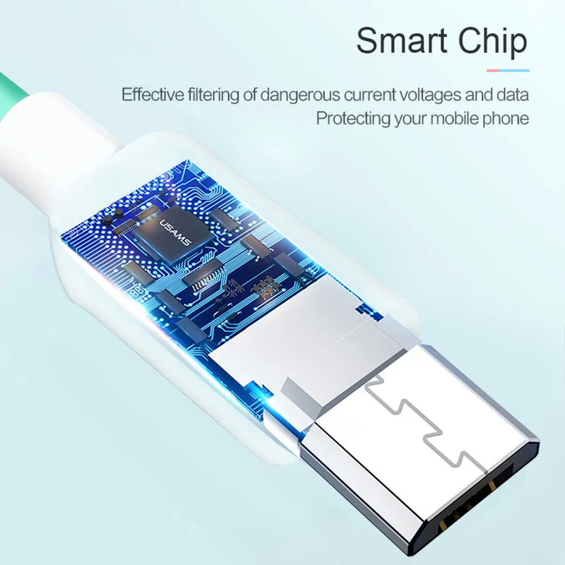 USAMS мобильный телефон адаптер Micro USB кабель для Android быстрое зарядное устройство