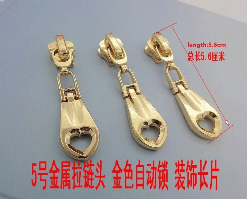 5 # золотой слайдер на молнии для металлической Авто слайдеры ремонта в форме
