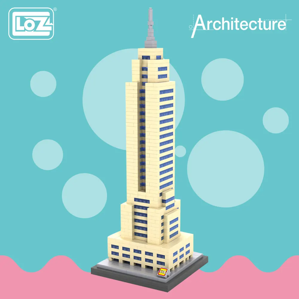 LoZ блоки архитектурная модель строительные кирпичики город Империя State Building Toy