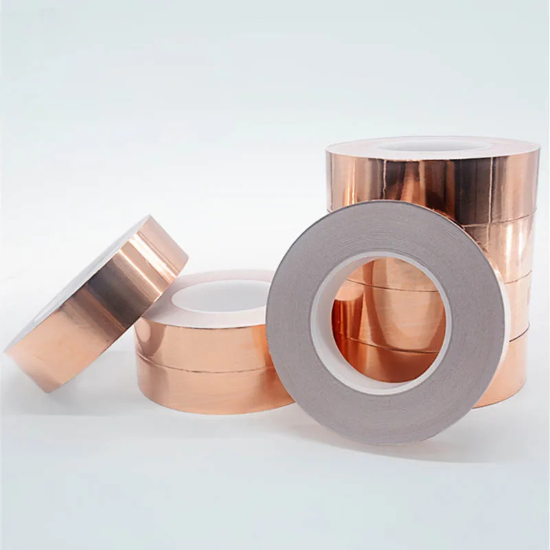 

High 30mm*4m Conductive Slug Tapes With Single Adhesive Copper Foil Tape EMI Repellent Shield Strip For Guitar LG66