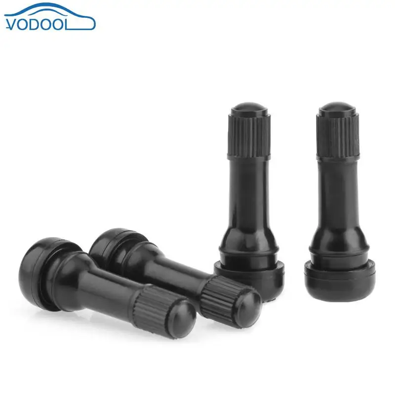VODOOL 1 шт./4 шт. черные защелкивающиеся резиновые бескамерные шины TR438 клапаны для