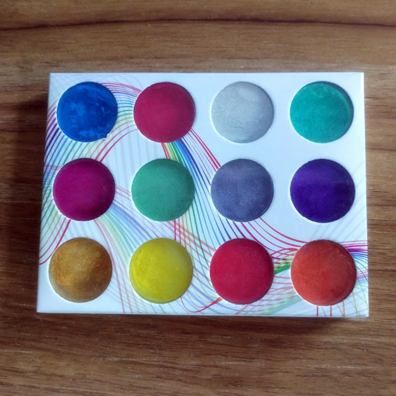 

12 Color Mica Pigment Powder for Soap Cosmetics Resin Colorant Dye Nail Art KG66