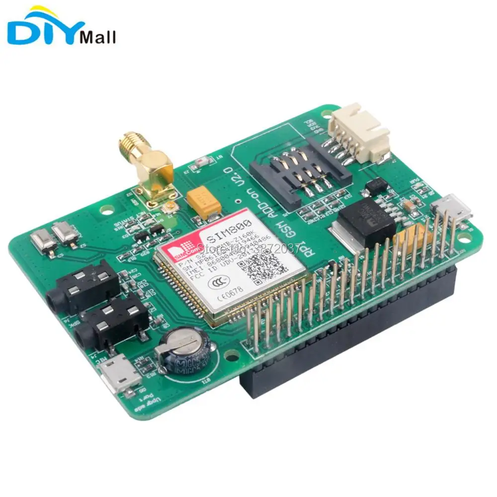 SIM800 макетная плата 2G GSM GPRS модуль Quad Band UART Add on V2.0 Плата расширения сообщений для