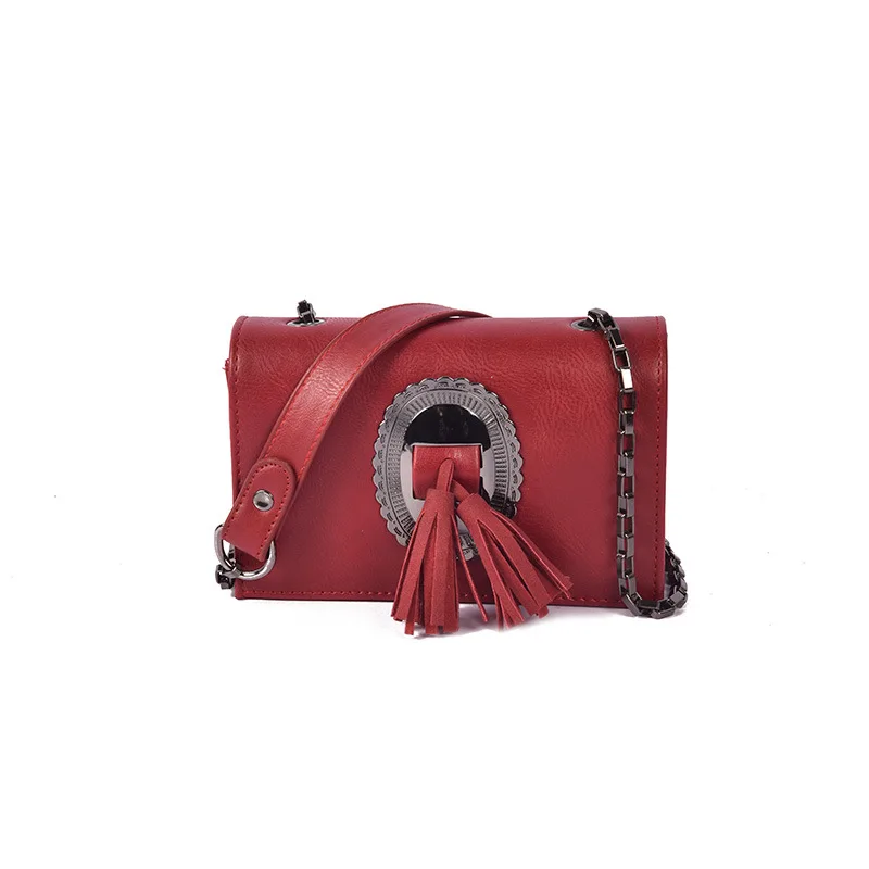 2017 Women Messenger Bags Tassel Shoulder Bag Chains Crossbody For Ladies Casual leather bags bolsas feminina | Багаж и сумки