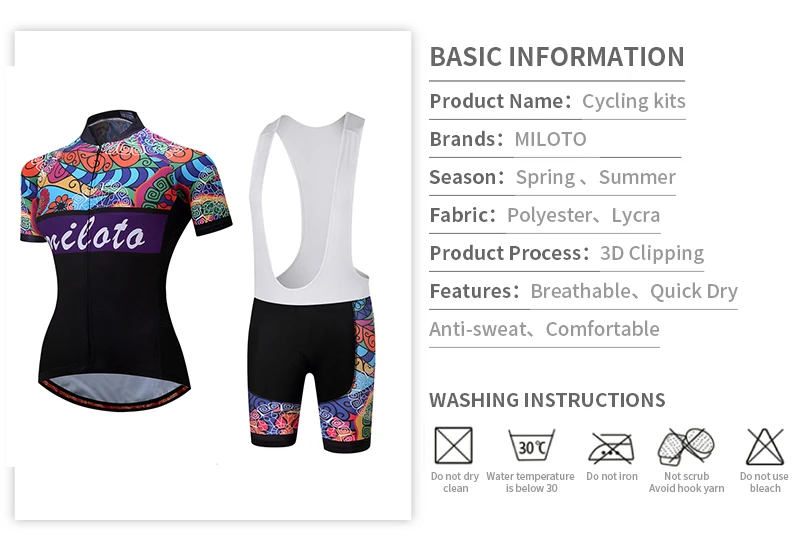 MILOTO новая Дышащая MTB велосипедная одежда женская велосипедная одежда Ropa Ciclismo велосипедная одежда трикотажные изделия из полиэстера комплект