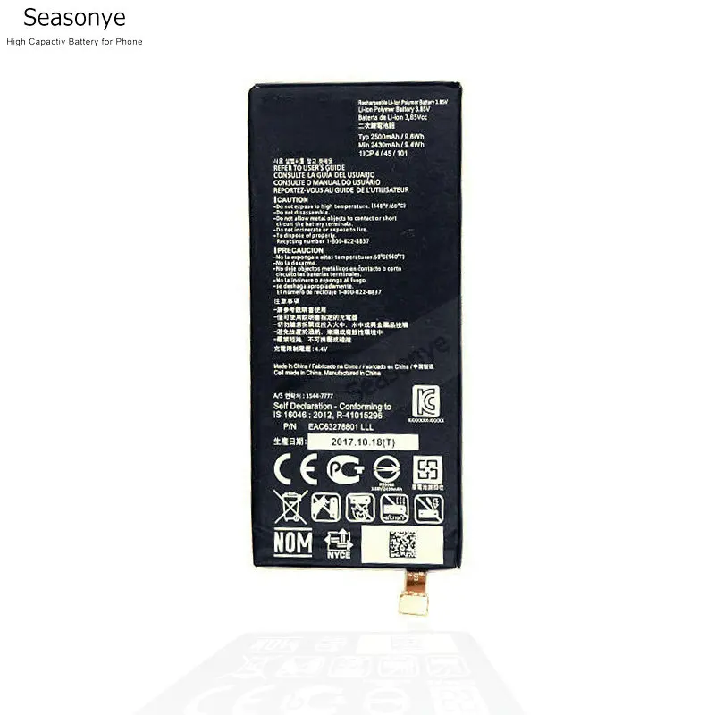Seasonye 2430mAh/wh BL T23 / BLT23 телефонный Сменный аккумулятор для LG X Cam K580 K580Y F690