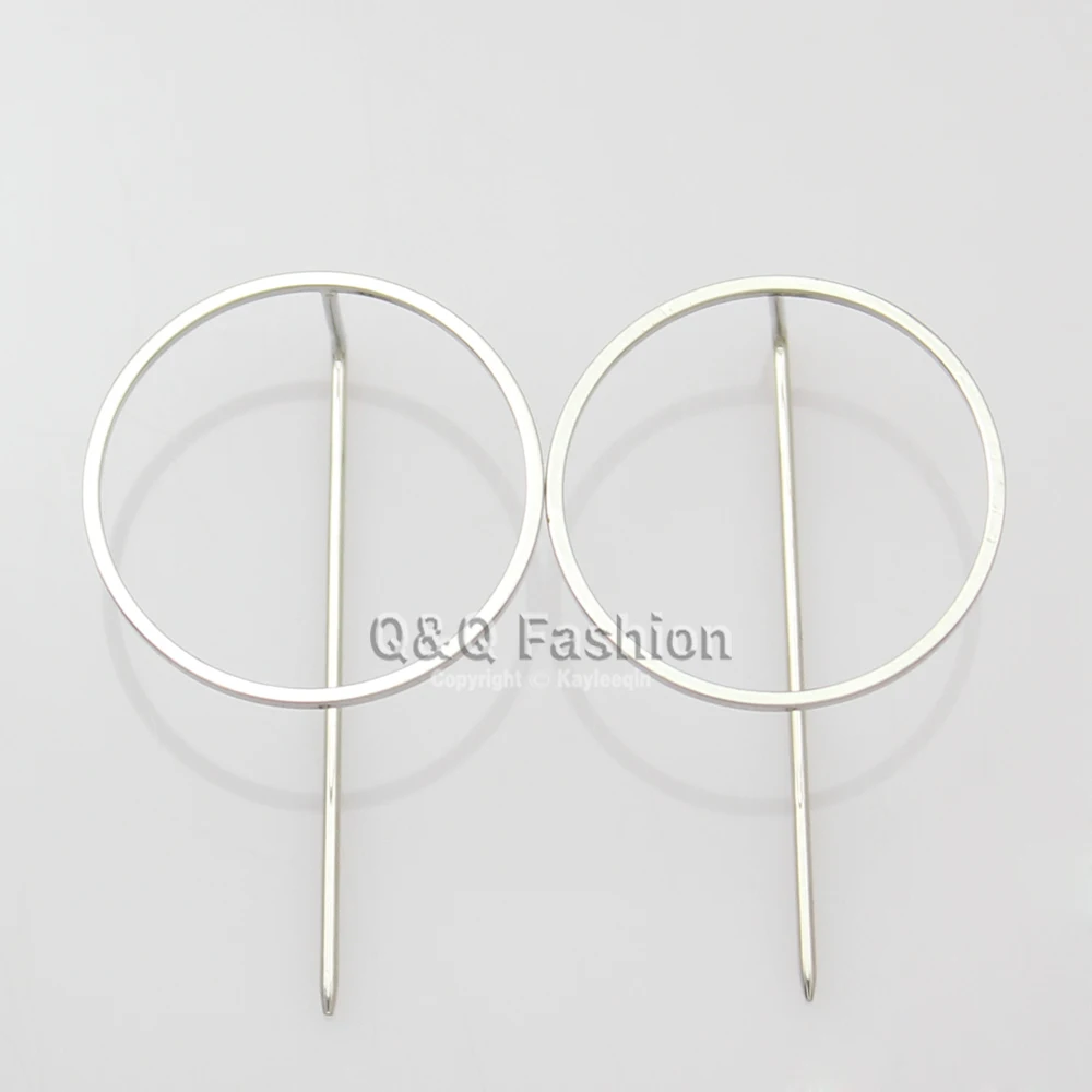 Блоггер знаменитости 1 пара обруч Threader Потяните через Уши Шпильки Серьги