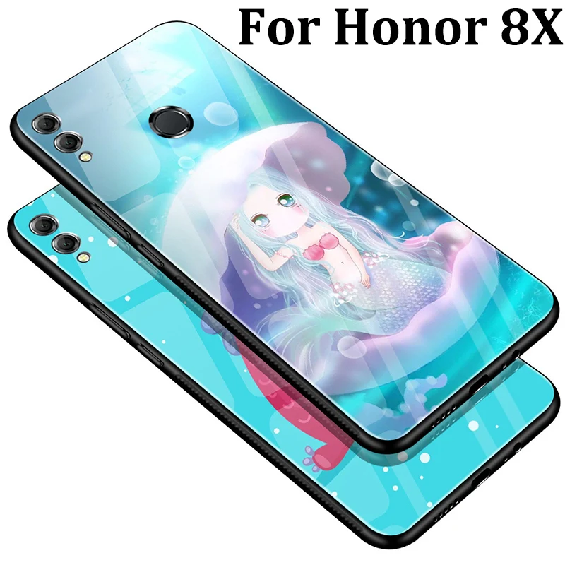 Мода Закаленное Стекло чехол для huawei Honor 8X Защитные чехлы 8 X Honor8X Чехлы| |