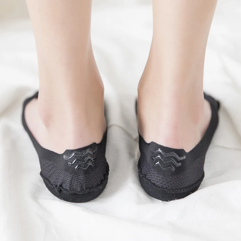 Сетчатые носки для девочек Тапочки Однотонные женские из ледяного шелка Модные