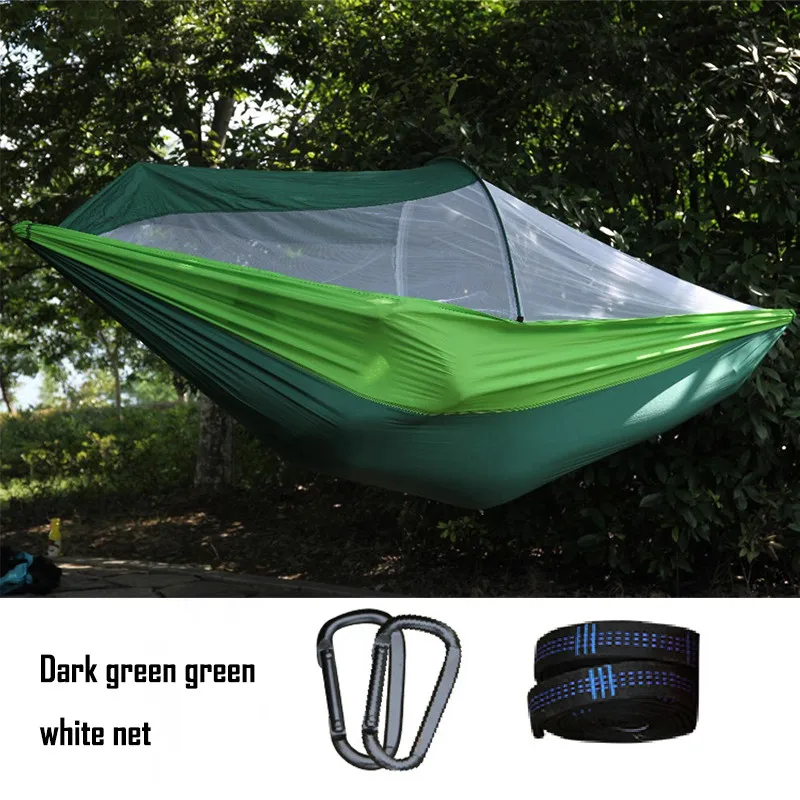 Multiuse 2 person Portable Hammock Camping Survivor with Mosquito Net Stuff Sack Swing hamac Bed Tent Use Furniture | Мебель