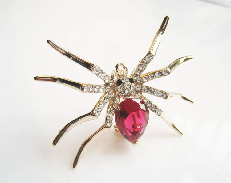 Стразы брошь в виде паука/Высокое качество унисекс/Большая необычная брошь/брошь