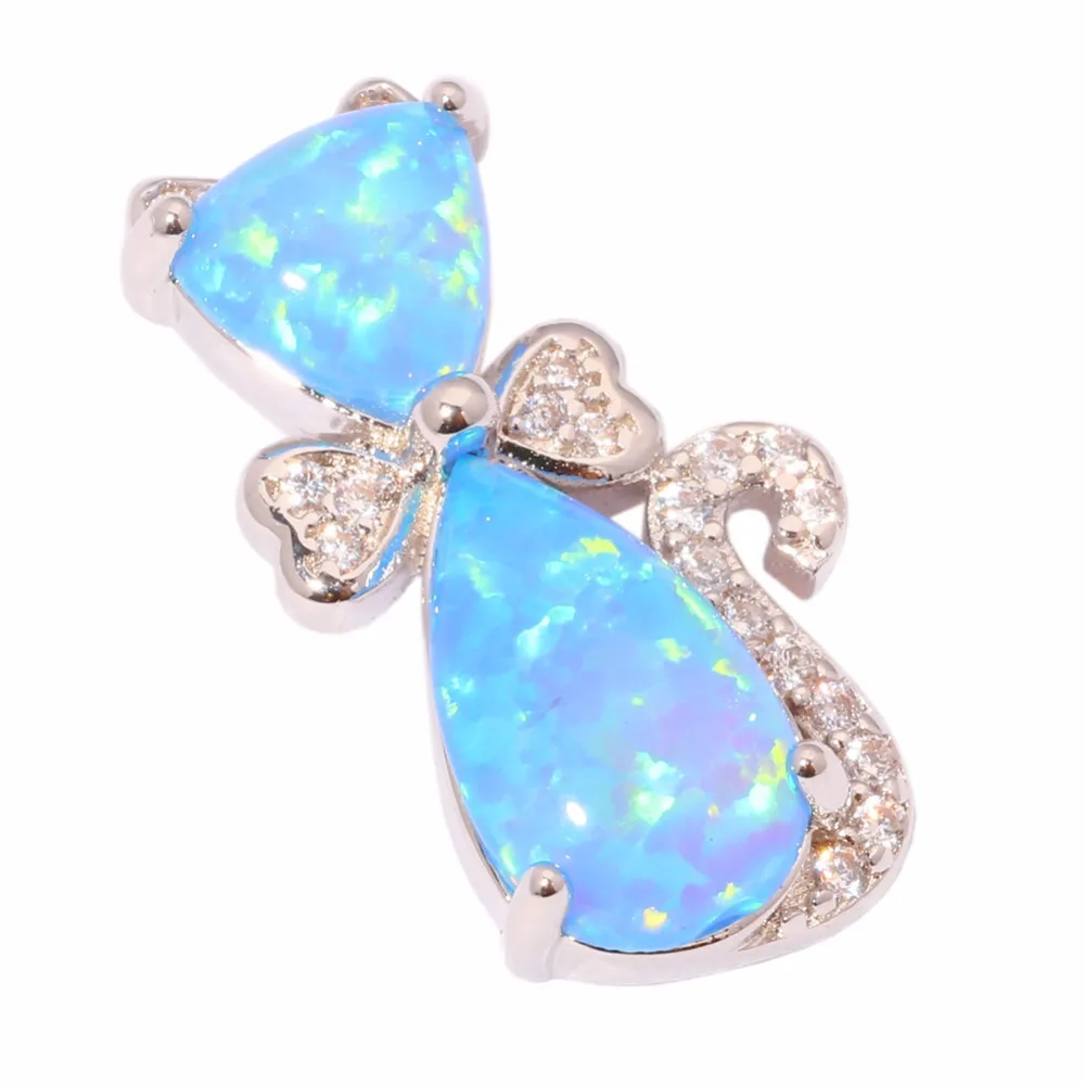 Cinily создан Синий огонь опал кубического циркония Посеребренные оптовая продажа