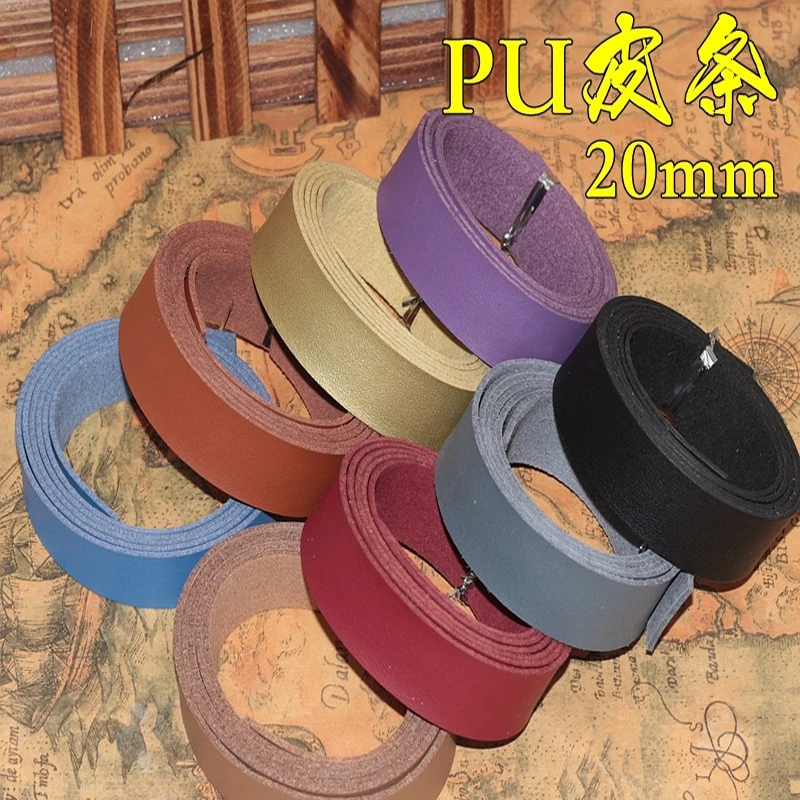 20 мм Широкий DIY сумка пряжки части Аксессуары PU шнур из искусственной кожи полосы шнура замши ремень сумки ручные аксессуары ручной работы