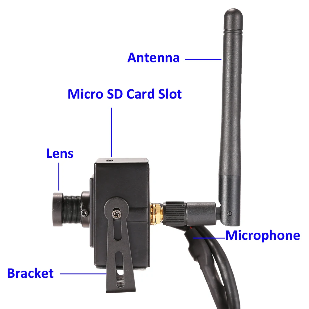 Мини Wifi камера HD 720P Сеть IP CCTV микрофон аудио P2P поддержка Android iPhone вид самая