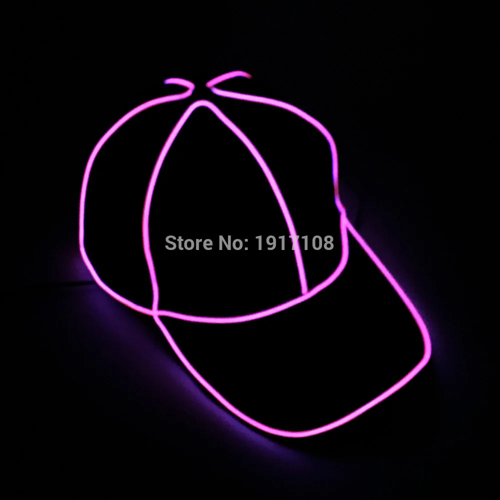 Pink Новинка, модные, вечерние, хлопковые, Snapback, светодиодный, шапки, классный светильник, EL Wire, бейсболки для Bboy, хип-хоп шапки, товары для клуба - Цвет: Pink