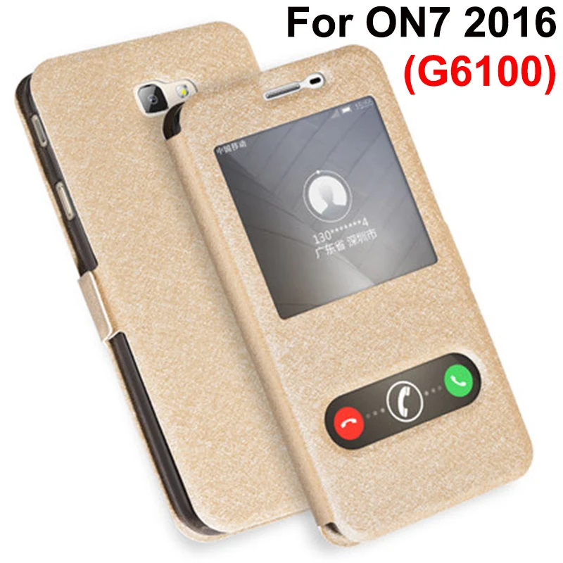 Чехол с открытым окошком для Samsung galaxy On7 2016 чехол из искусственной кожи чехлы on 7/