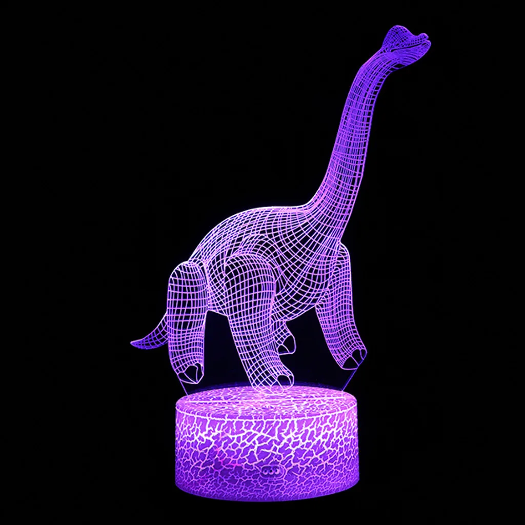 СВЕТОДИОДНЫЙ 3D ночной Светильник динозавр Иллюзия светильник Настольная USB 3D визуальная лампа светильник 7 цветов Изменение подарков 3D светильник для детской комнаты