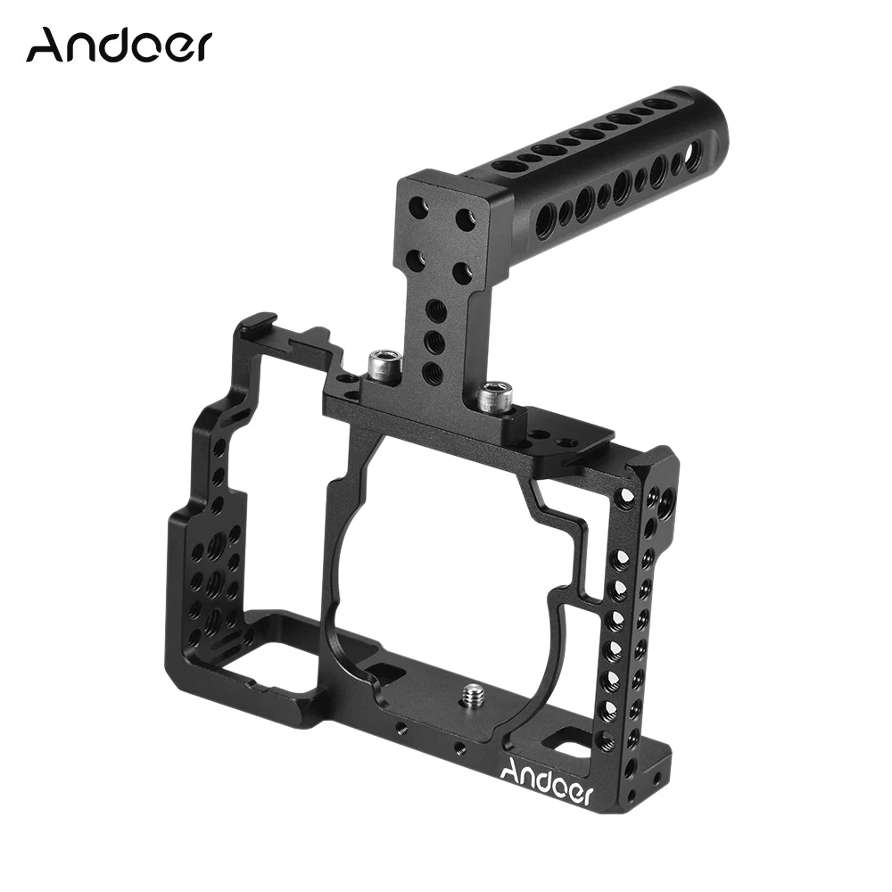 Camera Cage Kit Andoer алюминиевый сплав камера клетка+ верхняя ручка+ стержень комплект базовой плиты Видео решений стабилизатор системы для sony A7/A7R/A7S камера - Color: Camera Cage Kit