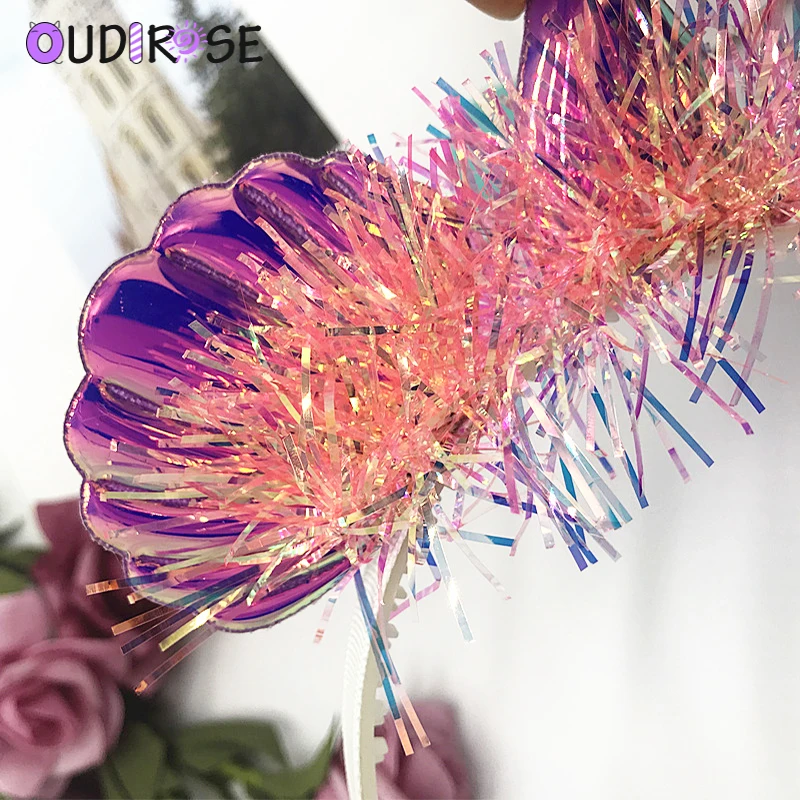 OUDIROSE 1 шт. хвост русалки Женская повязка для головы День рождения украшение