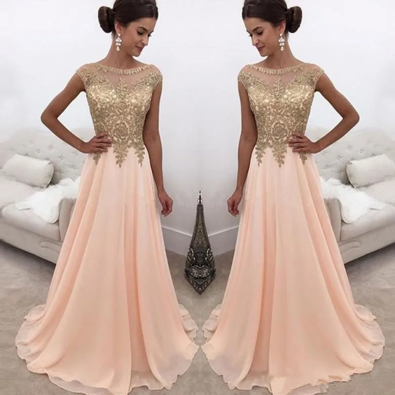Blush Robe De Soiree трапециевидные шифоновые аппликационные кружева сексуальные длинные платья для выпускного вечера вечерние платья