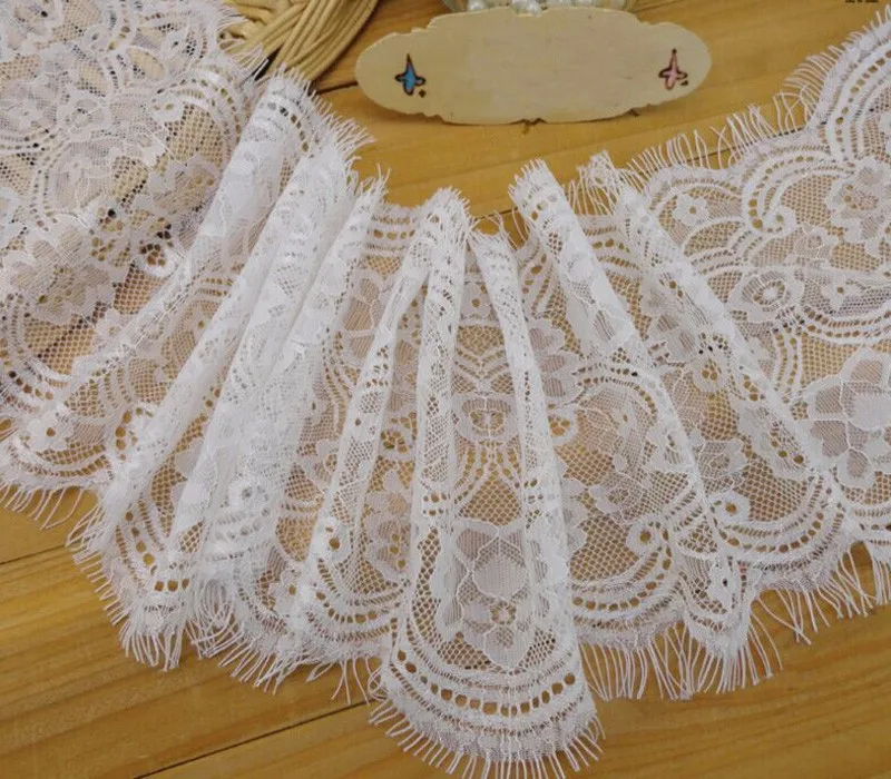 16 см в ширину модное свадебное платье кружево обрезка DIY вышитые белые/черные мягкие нейлоновые ресницы кружевная отделка ткань 3 м/лот