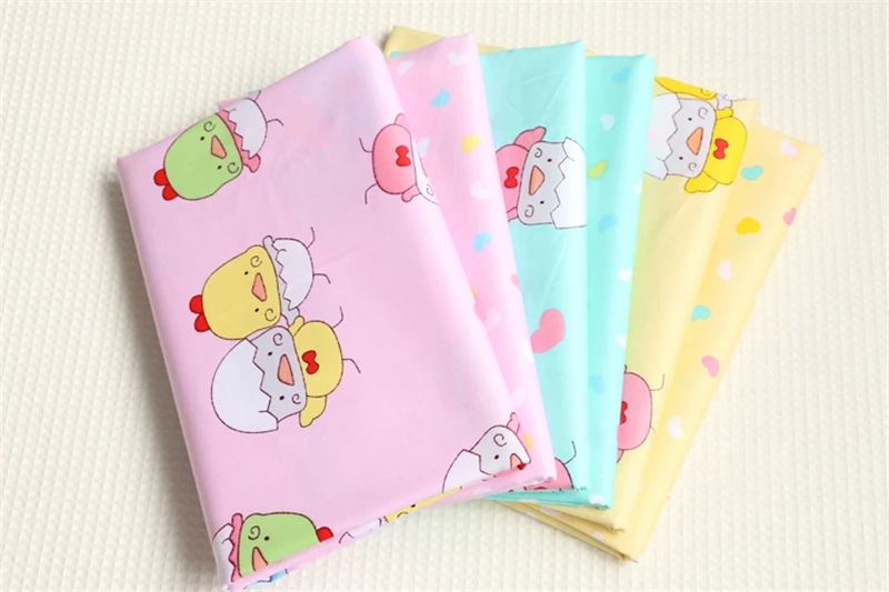 Прекрасный мультфильм чик дизайн 6 Шт./лот саржевого хлопчатобумажной ткани 40 см