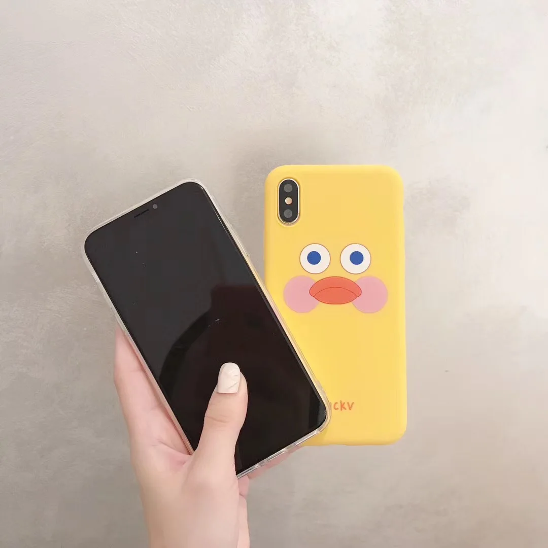 INS Корея супер огонь Винтаж Желтая Утка чехол для телефона iphone Xs MAX XR 6 6s 7 8 плюс