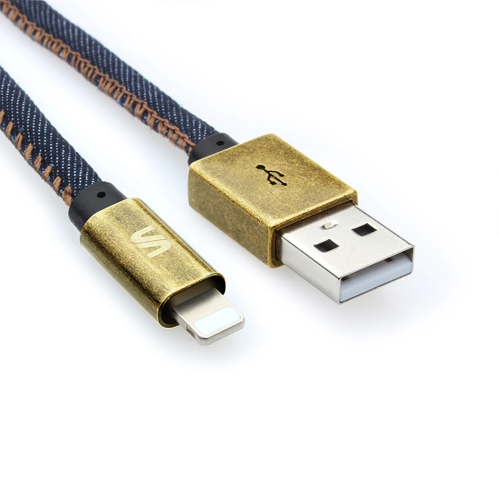 Suntaiho Ретро кабель usb зарядка для айфона для iPhone cable XS MAX X XR 7 Plus 8 Plus деним 2.4A быстрое зарядное устройство для Lightning Кабель для iPhone X 6S iPad mini зарядка для телефона