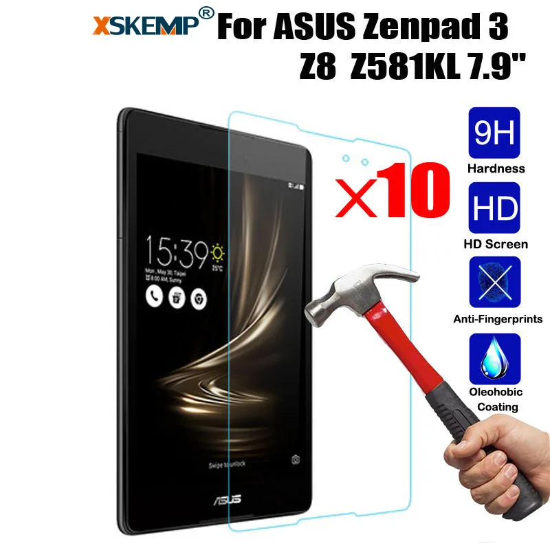 XSKEMP 10 шт./лот 9 H Настоящее закаленное Стекло для ASUS Zenpad 3 Z8 Z581KL 7 &quotантивзрыв Tablet