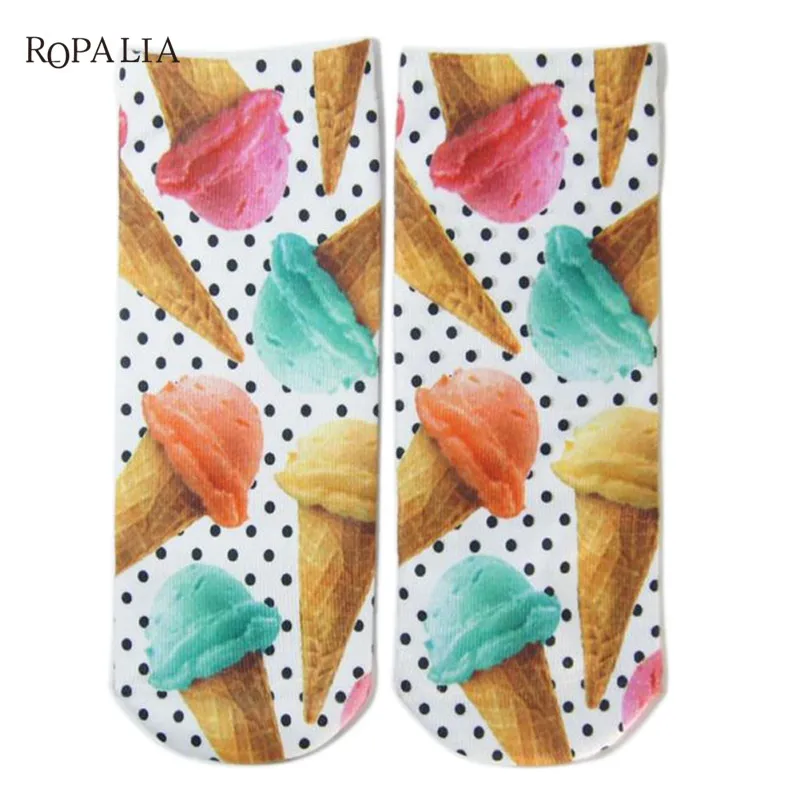 2018 1 Pair Women Men Funny 3D Pork Meat Bacon Low Cut Casual Ankle Socks H9 | Женская одежда