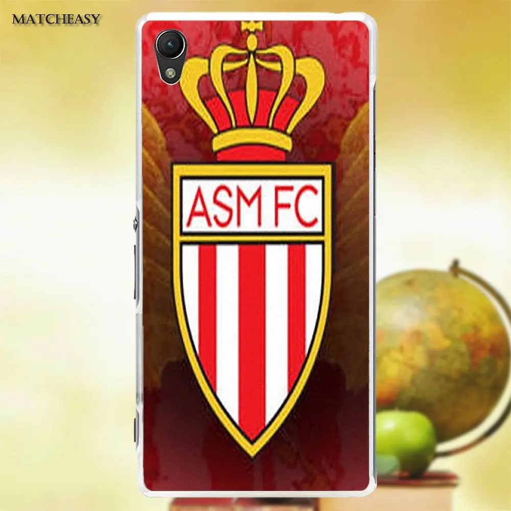 Oedmeb As Monaco Soccer Мягкий ТПУ чехол для Sony Xperia Z Z1 Z2 Z3 Z4 Z5 compact Mini M2 M4 M5 T3 E3
