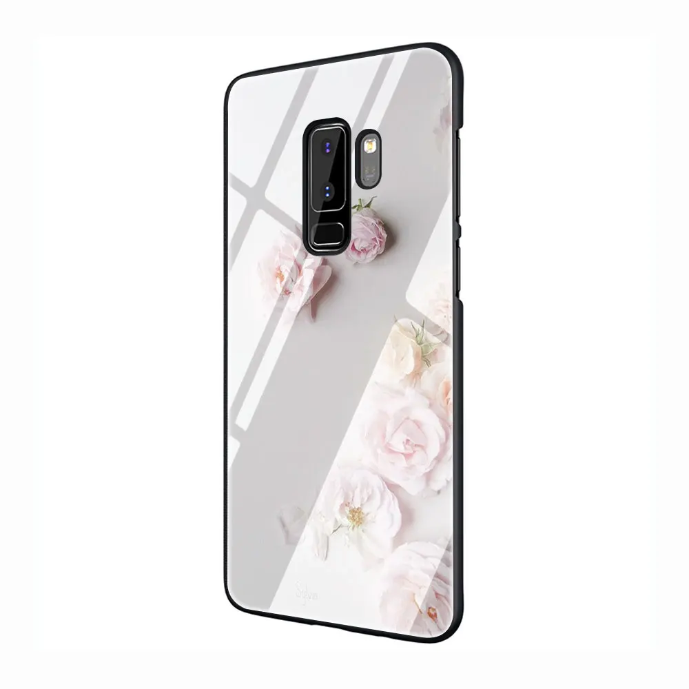 G4 Роза и Пион закаленное Стекло чехол для телефона чехол для Galaxy S7 край S8 9 10 Plus, Note 8, 9, 10, A10 20 30 40 50 60 70 - Цвет: G4