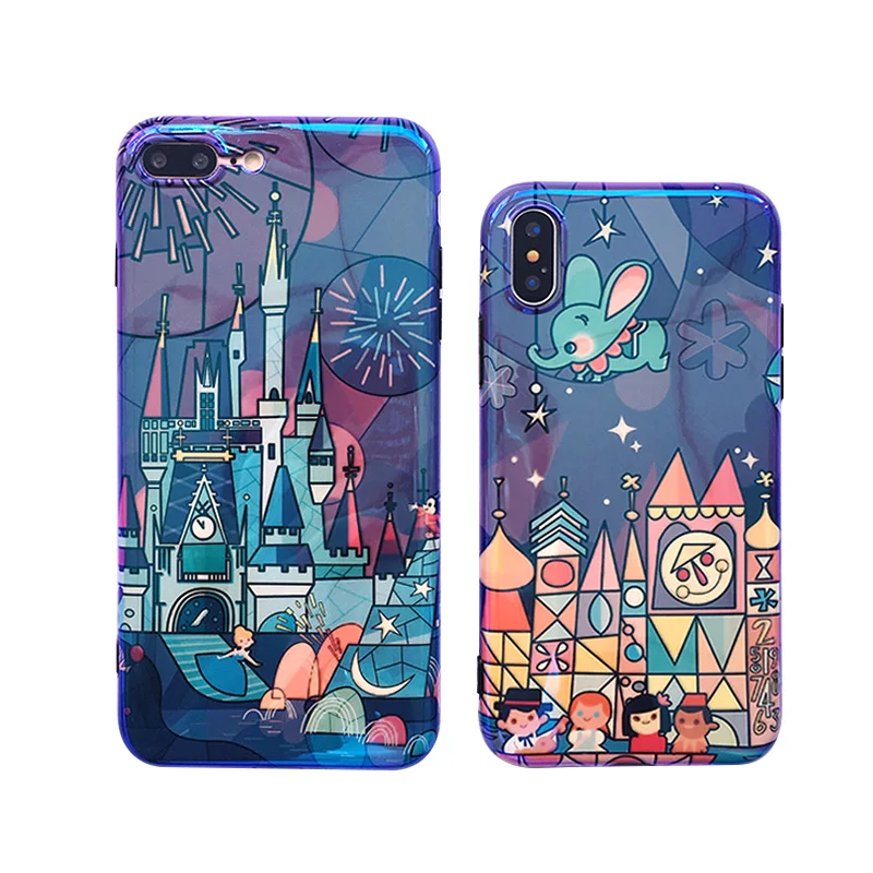 Fairy tale Castle phone Case for iphone X 7 7Plus Shiny fireworks soft silicon For 6 6s+ 8 8Plus Free Shipping | Мобильные телефоны