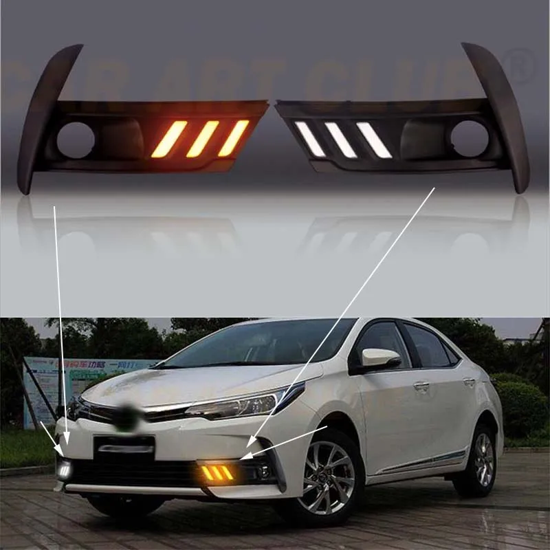 Запасные части для ремонта Toyota corolla 2017 2018 дневные ходовые огни drl corolla|Фара авто в