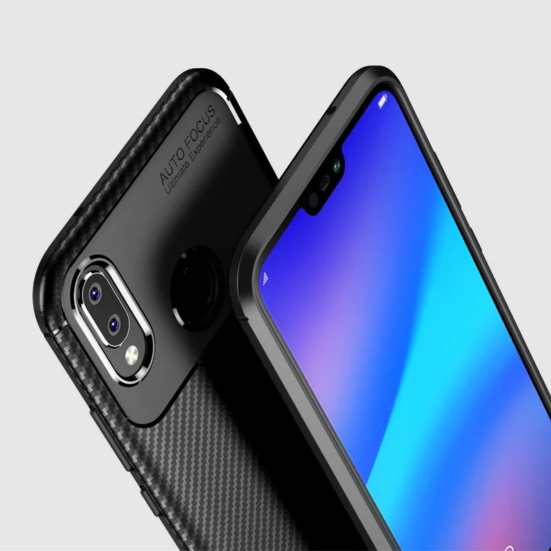 Роскошный чехол для телефона из углеродного волокна Huawei P10 P20 Lite Nova 3 3i Y5 Y6 2018 Mate 20