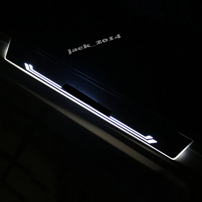Белый LED Door Sill Scuff Plate Guard Door Entry Pad for Honda Civic 10th - Цвет: Белый